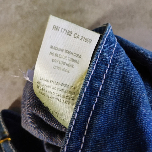 Vintage Big Smith Bib Overalls Blue Denim Carpenter Farmer Men's Size 44x30 - Picture 13 of 16